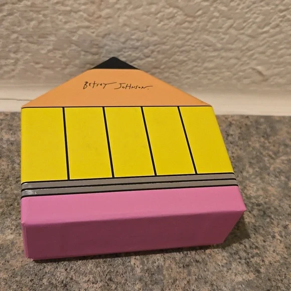 Betsey Johnson  Multicolor Pencil Hinged Bangle Bracelet NWT - Picture 3 of 3